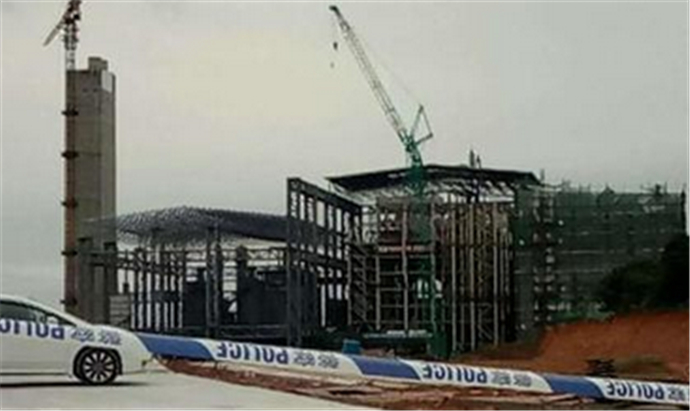 广州在建电厂坍塌