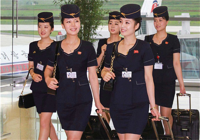 朝鲜空姐新版制服