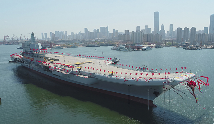 中国首艘国产航母下水,首艘国产航母下水,中国,首艘,国产航母