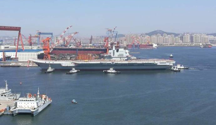 中国首艘国产航母下水,首艘国产航母下水,中国,首艘,国产航母