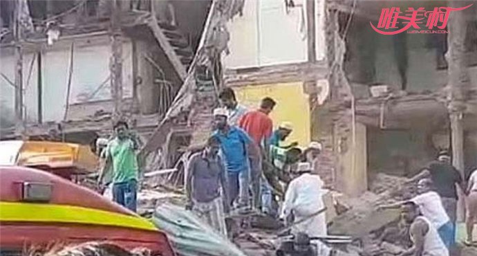 印度大楼倒塌多人被埋