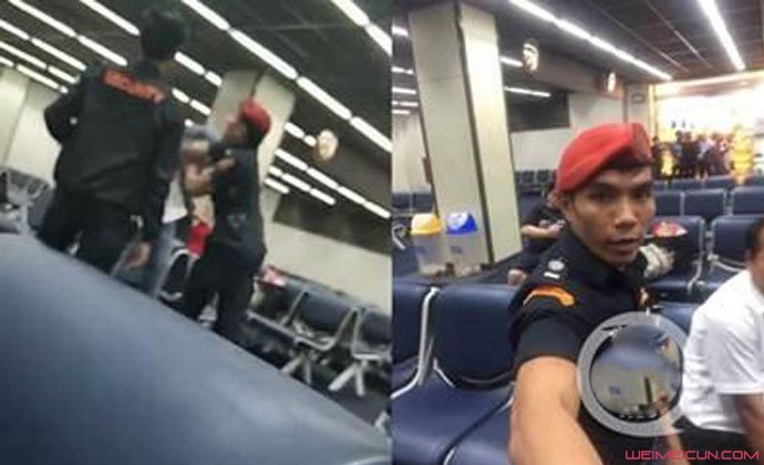 泰国机场游客被打