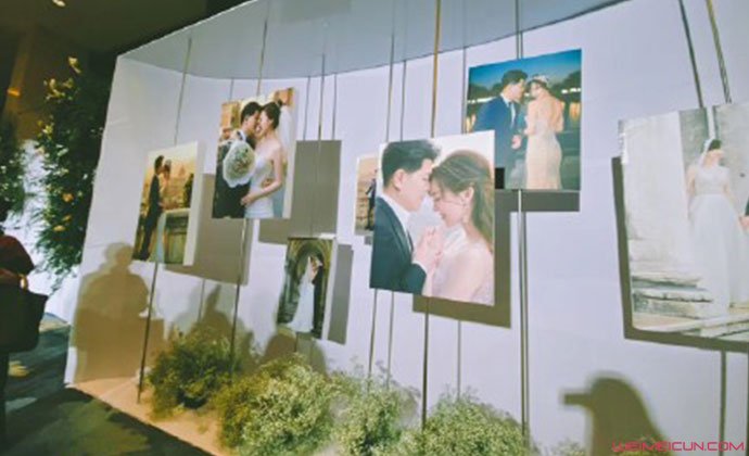 余声婚礼现场照片墙