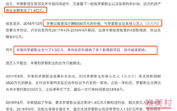 张若昀涉1.4亿违约纠纷