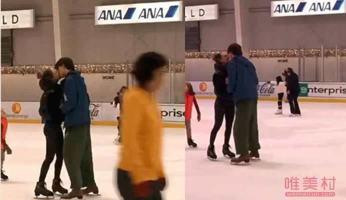 谷爱凌谈恋爱了 在滑冰场与男友牵手接吻好浪漫