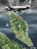 “马六甲海峡北部霹雳岛”马航MH370航班失