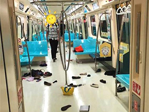 台北地铁发生骚乱 一只老鼠竟将众人吓得屁